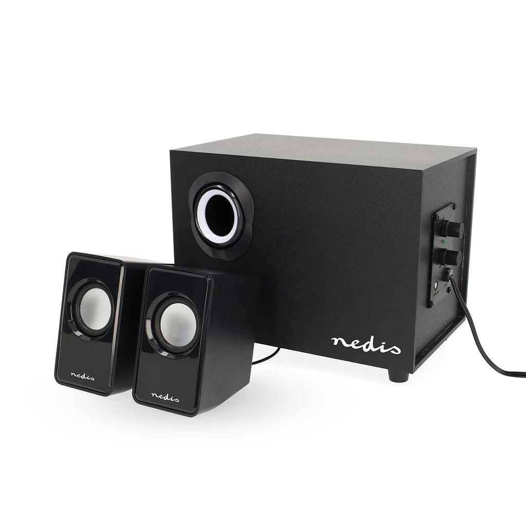 Nedis CSPR10021BK PC-Speakers 33 W 3,5 mm Jack USB Gevoed Subwoofer Zwart