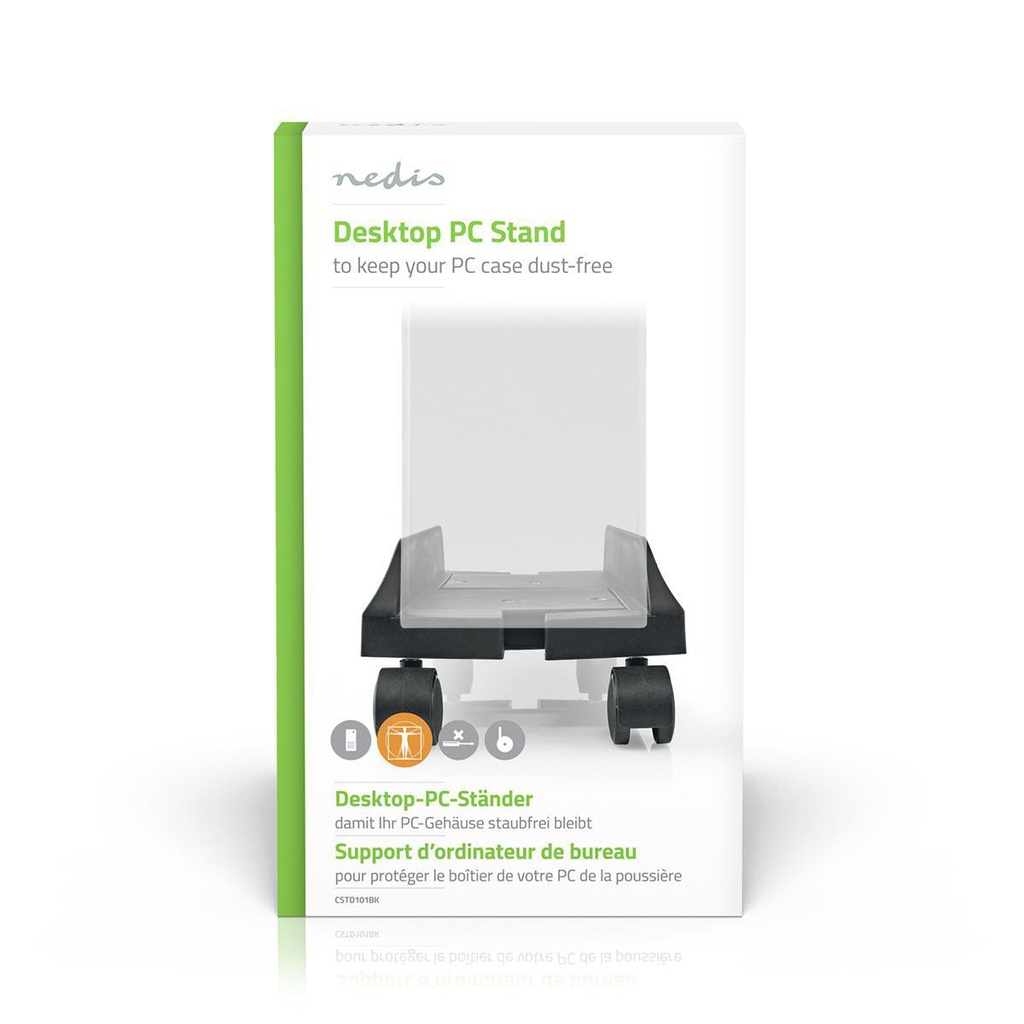 Nedis CSTD101BK PC-Trolley Breedte 14.5 - 24.2 cm 20 kg Zwart