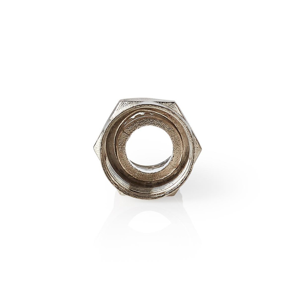 Nedis CSVC41908ME F-Connector Vernikkeld 75 Ohm Diameter kabelinvoer: 7.5 mm Zilver 25 Stuks
