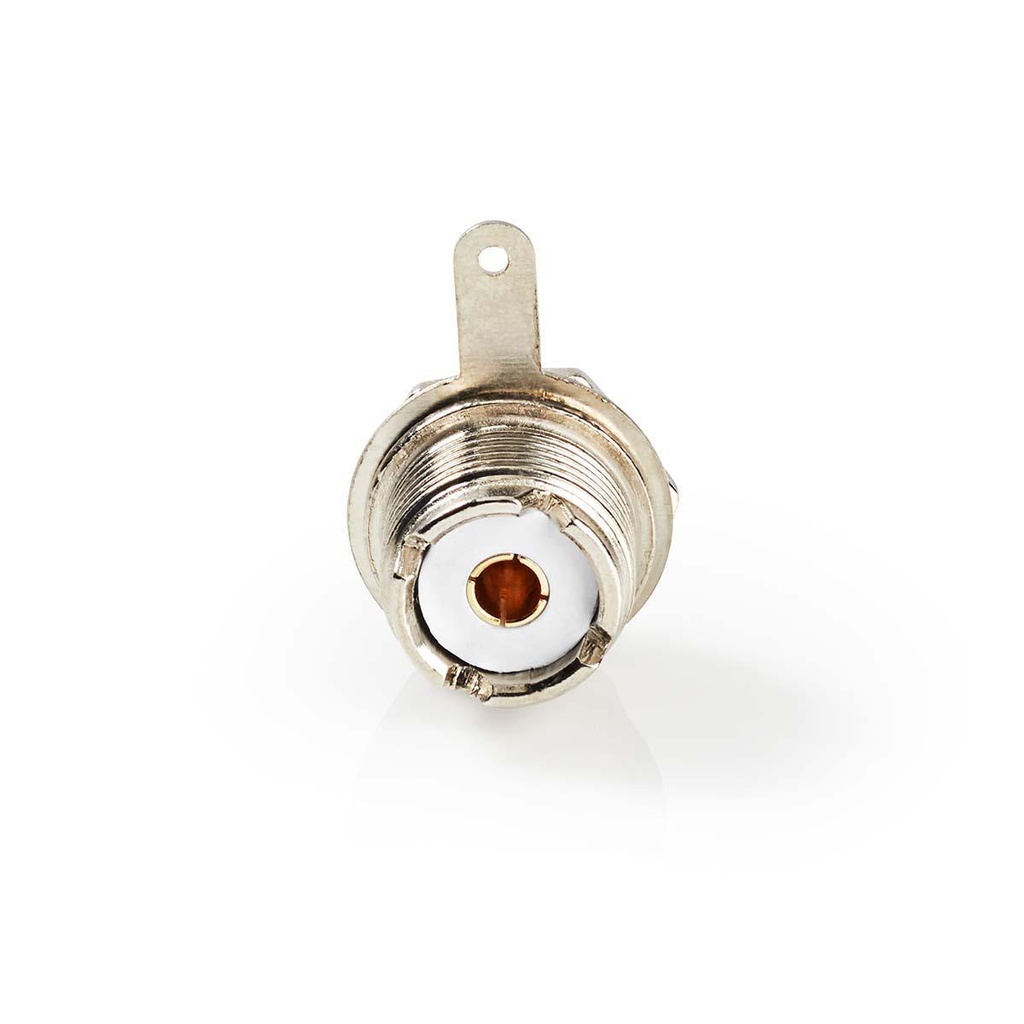 Nedis CSVC43910ME PL259-Connector Vernikkeld 75 Ohm Diameter kabelinvoer: 5.0 mm Zilver 25 Stuks 