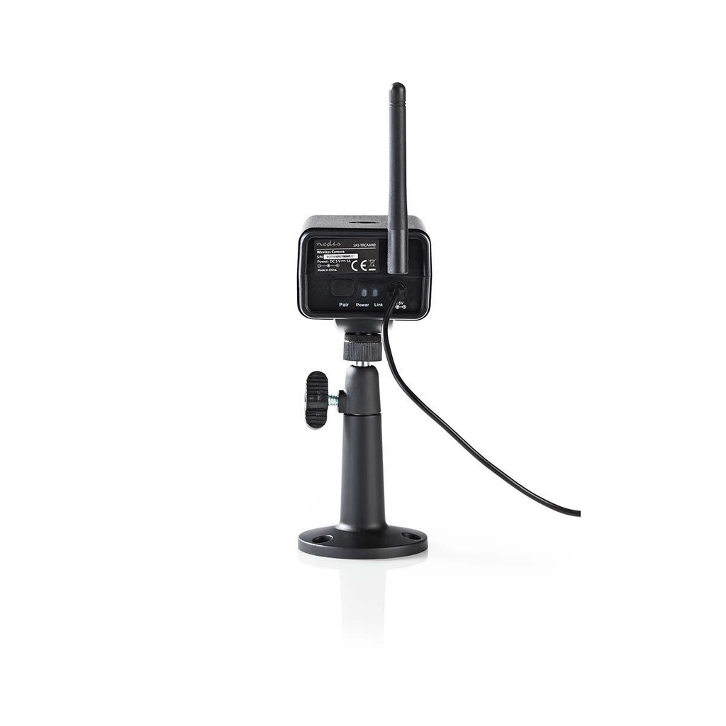 Nedis CSWL1C20CBK Digitale Draadloze Camera 2.4 GHz VGA Binnen- en Buitenshuis IP54 Zwart 