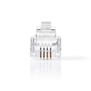 Nedis CTGB90923TP RJ11 Connector Verguld Transparant10 Stuks