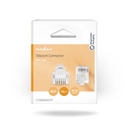 Nedis CTGB90933TP RJ12  Connector Verguld Transparant 10 Stuks