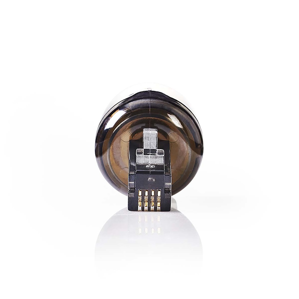 Nedis CTGB90950BK Anti-Twist Telecom-Adapter | Type Aansluiting: RJ10 | Type adapter: Adapter | PVC | Transparant / Zwart
