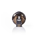 Nedis CTGB90950BK Anti-Twist Telecom-Adapter | Type Aansluiting: RJ10 | Type adapter: Adapter | PVC | Transparant / Zwart