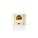 Nedis CTGB90991IY Telecom-Netwerksplitter RJ45 - 2x RJ45 Verguld Ivoor