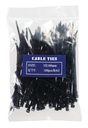 Nedis CTS 03-BLACK Kabelbinder 0.10 m Zwart 100 Stuks