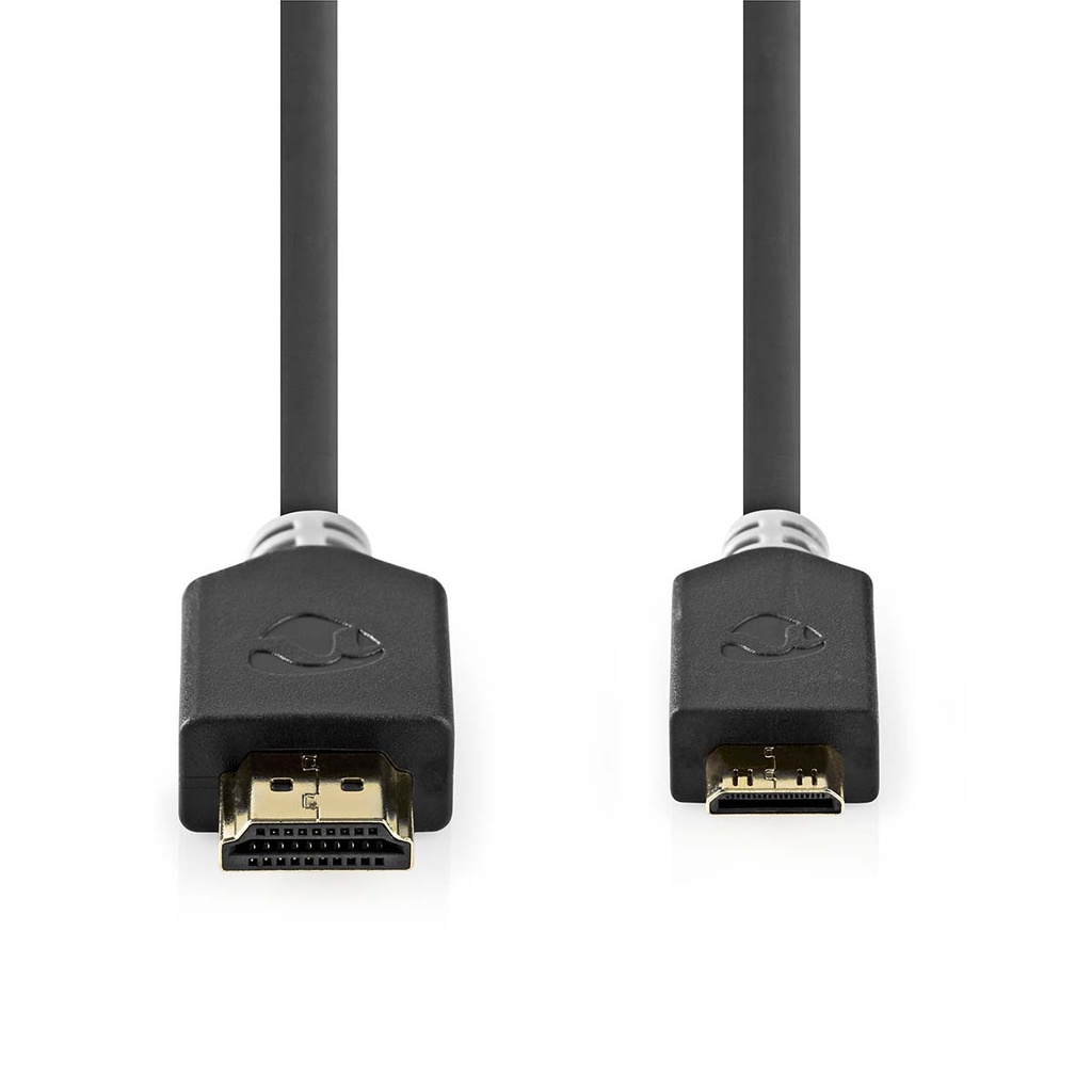 Nedis CVBW34500AT20 HDMI 2.0-Kabel met Ethernet HDMI - Mini-HDMI 4K@60Hz 18 Gbps 2m Zwart