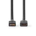 Nedis CVBW35090AT20 ​​HDMI 2.1-Kabel HDMI - HDMI Vrouwelijk 8K@60Hz eARC 48 Gbps 2m Zwart