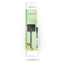 Nedis CVGB31930BK02 SCART-Kabel SCART - SCART / 3,5 mm Jack vrouwelijk Vernikkeld 480p 20cm Zwart