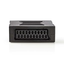 Nedis CVGB31950BK SCART-Adapter | SCART Female | SCART Female | Vernikkeld | Recht | ABS | Zwart | 1 Stuks | Doos