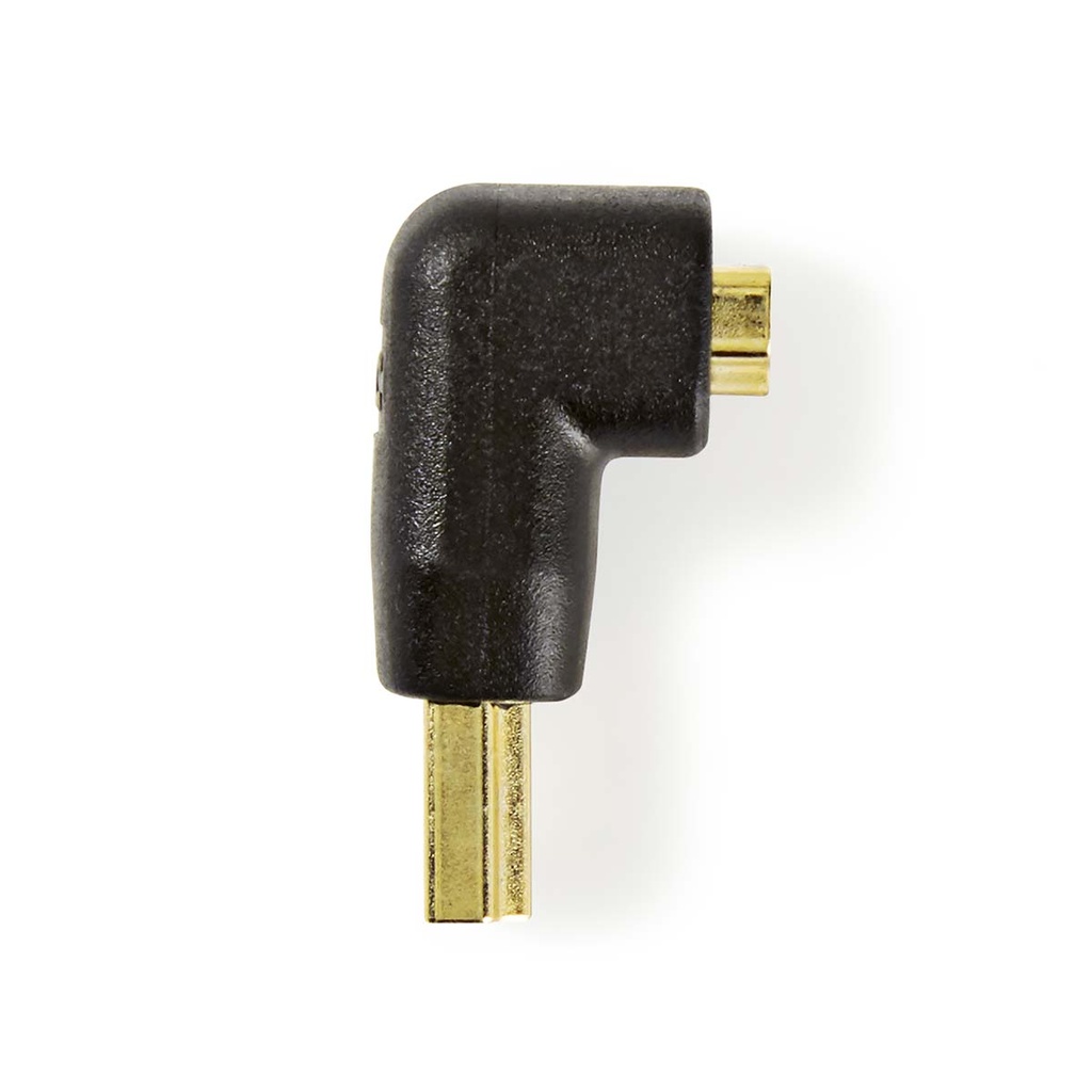 Nedis CVGB34901BK HDMI™-Adapter | HDMI™ Connector | HDMI™ Output | Verguld | 90° Gehoekt | ABS | Zwart | 1 Stuks | Doos