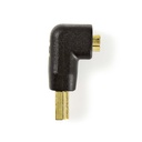 Nedis CVGB34901BK HDMI™-Adapter | HDMI™ Connector | HDMI™ Output | Verguld | 90° Gehoekt | ABS | Zwart | 1 Stuks | Doos
