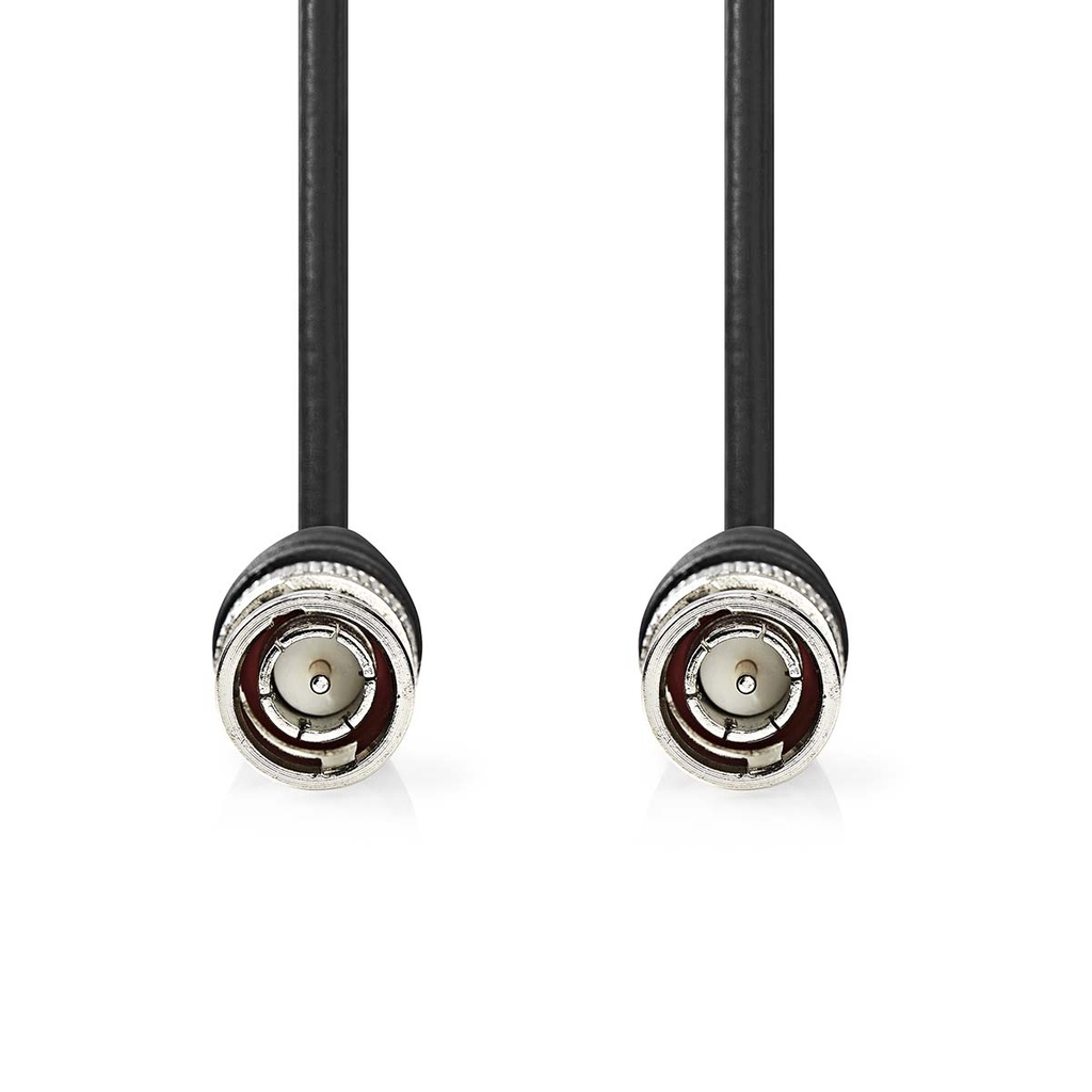 Nedis CVGL01000BK10 BNC-Videokabel Vernikkeld 75 Ohm 1m Zwart