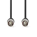 Nedis CVGL01000BK10 BNC-Videokabel Vernikkeld 75 Ohm 1m Zwart