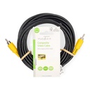 Nedis CVGL24100BK50 Composiet Videokabel RCA Vernikkeld 480p 5m Zwart