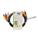 Nedis CVGL24300BK15 Composiet Videokabel 3x RCA Vernikkeld 480p 1.5m Zwart 