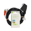 Nedis CVGL31130BK20 SCART-Kabel SCART - 3x RCA Vernikkeld Schakelbaar 480p 2m Zwart