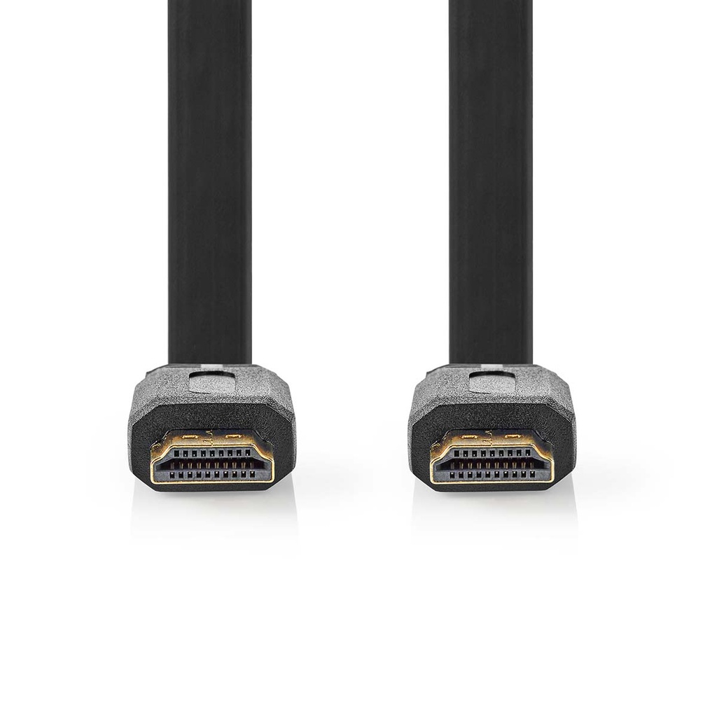 Nedis CVGL34100BK100 ​​HDMI 1.4-Kabel met Ethernet 4K@30Hz 10.2 Gbps 10m Plat Zwart 