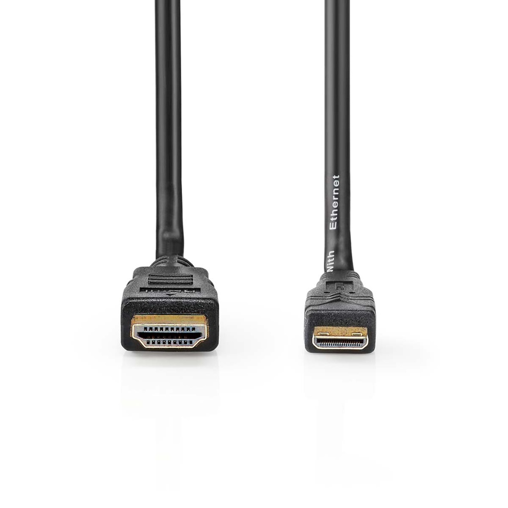 Nedis CVGL34500BK15 ​​HDMI 1.4-Kabel HDMI - Mini-HDMI 4K@30Hz 10.2 Gbps 1.5m Zwart 