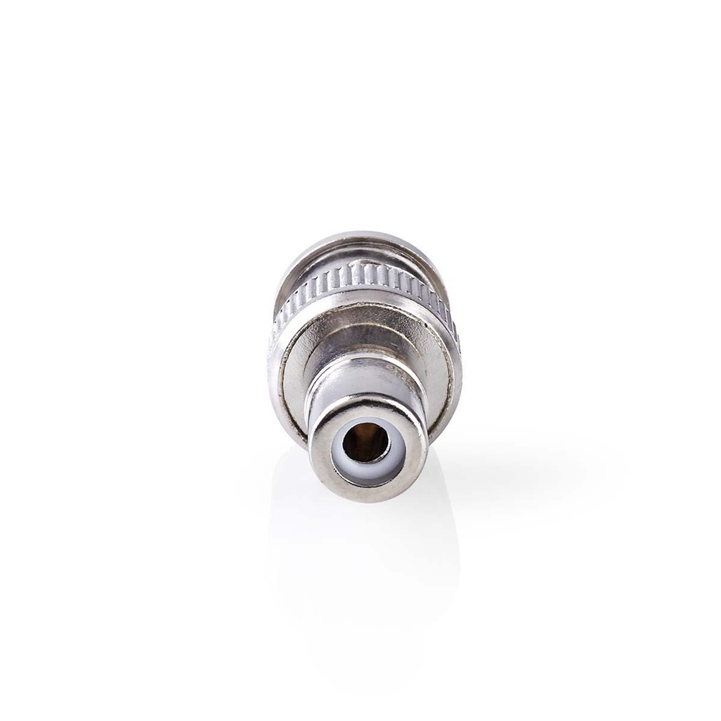 Nedis CVGP01941ME BNC-Adapter BNC - RCA Vrouwelijk Vernikkeld 50 Ohm |Zilver 10 Stuks 