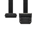 Nedis CVGP31045BK20 SCART-Kabel Vernikkeld 480p 2m Plat Zwart 