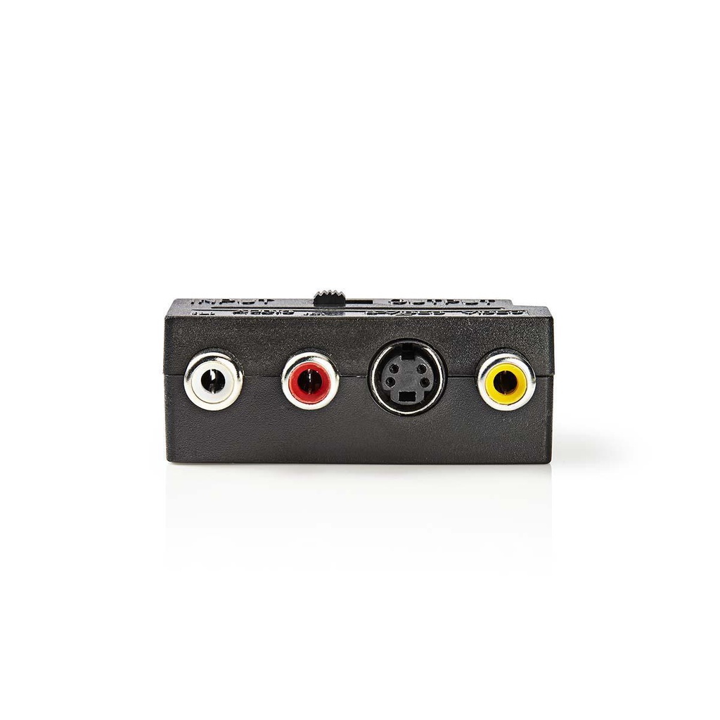 Nedis CVGP31902BK SCART-Adapter SCART - 3x RCA vrouwelijk Vernikkeld Zwart 