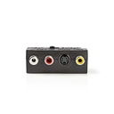 Nedis CVGP31902BK SCART-Adapter SCART - 3x RCA vrouwelijk Vernikkeld Zwart 