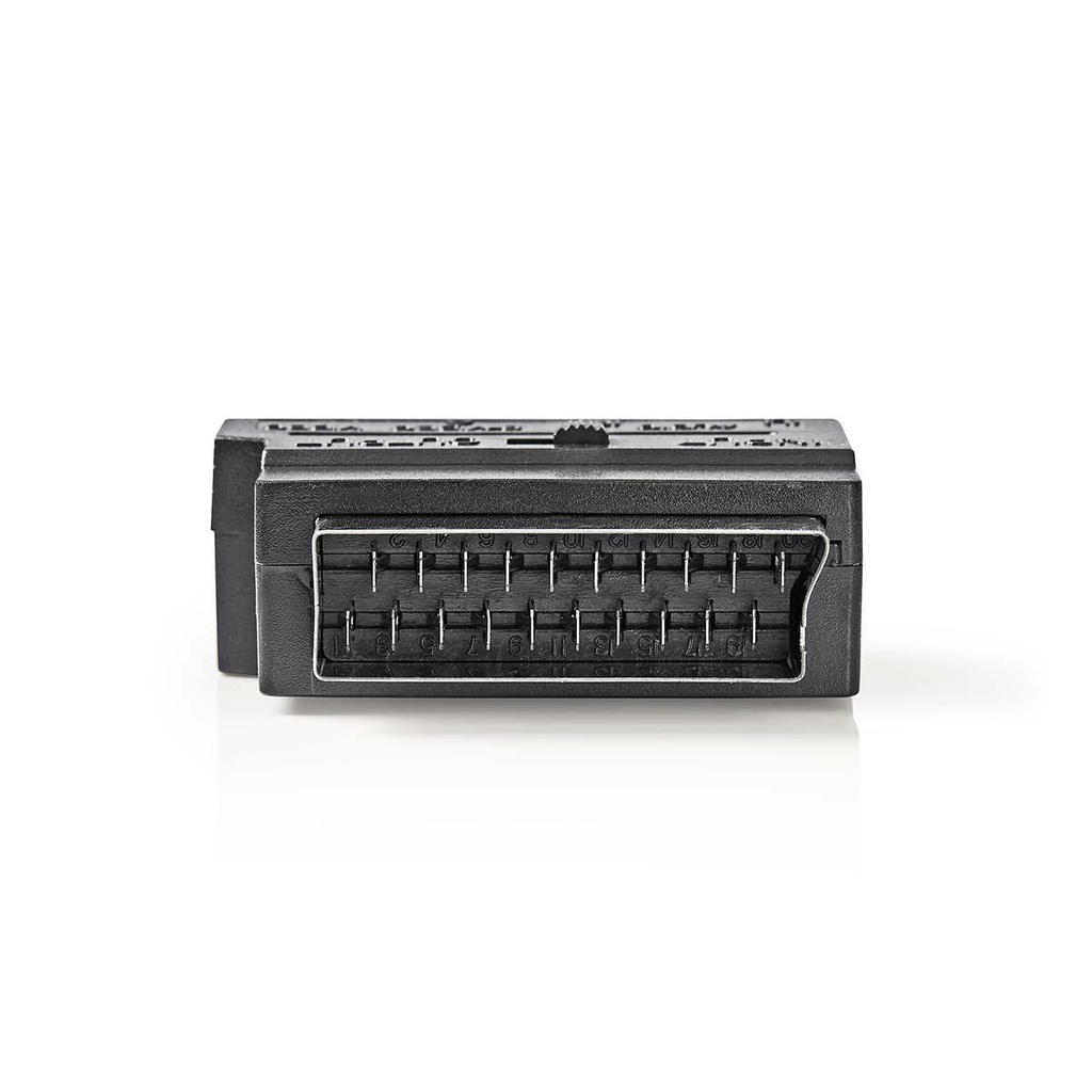 Nedis CVGP31902BK SCART-Adapter SCART - 3x RCA vrouwelijk Vernikkeld Zwart 