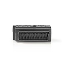 Nedis CVGP31902BK SCART-Adapter SCART - 3x RCA vrouwelijk Vernikkeld Zwart 