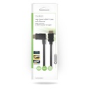 Nedis CVGP34250BK15 High Speed ​​HDMI™-Kabel met Ethernet | Links Gehoekte HDMI™ Connector | HDMI™ Connector | 4K@30Hz | 10.2 Gbps | 1.50 m | Rond | PVC | Zwart | Envelop