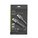 Nedis CVTB34000GY20 HDMI 2.0-Kabel 4K@60Hz ARC 18 Gbps 2m Grijs