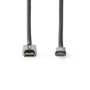 Nedis CVTB34500GY20 ​​HDMI 2.0-Kabel HDMI - Mini-HDMI 4K@60Hz 18 Gbps 2m Grijs