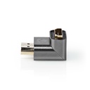 Nedis CVTB34901GY HDMI 2.0-Adapter HDMI - HDMI Vrouwelijk Verguld Haaks Grijs