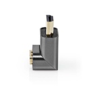 Nedis CVTB34902GY HDMI 2.0-Adapter HDMI - HDMI Vrouwelijk Verguld 270° Haaks Grijs