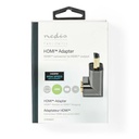Nedis CVTB34902GY HDMI 2.0-Adapter HDMI - HDMI Vrouwelijk Verguld 270° Haaks Grijs