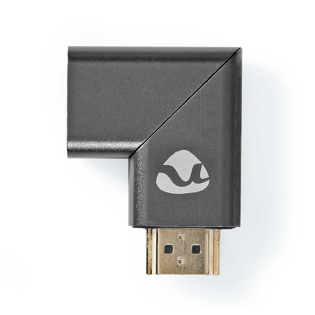 Nedis CVTB34903GY HDMI 2.0-Adapter HDMI - HDMI Vrouwelijk Verguld Links Haaks Grijs