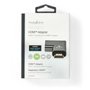 Nedis CVTB34903GY HDMI 2.0-Adapter HDMI - HDMI Vrouwelijk Verguld Links Haaks Grijs
