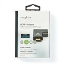 Nedis CVTB34904GY HDMI™-Adapter | HDMI™ Connector / HDMI™ Male | HDMI™ Output | Verguld | Rechts Gehoekt | Aluminium | Gun Metal Grijs | 1 Stuks | Cover Window Box