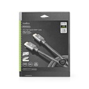Nedis CVTB35000GY50 ​​HDMI 2.1-Kabel 8K@60Hz 48 Gbps 5m Verguld Grijs 