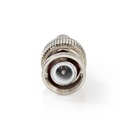 Nedis CVVC01905ME BNC-Connector Vernikkeld 50 Ohm Krimp Diameter kabelinvoer: 6.0mm Zilver 25 Stuks