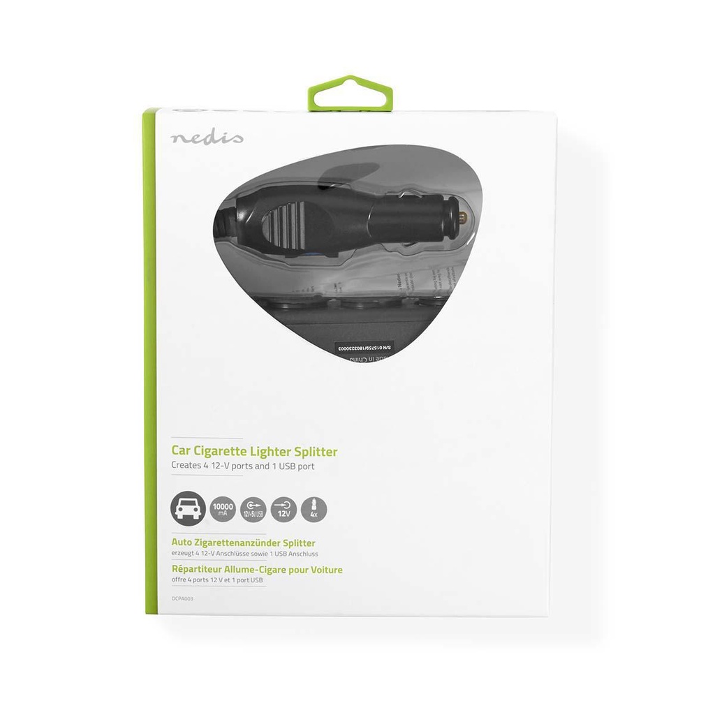 Nedis DCPA003 Universele DC Auto-Adapter 120 W 4x 4.0 A Zwart