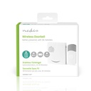 Nedis DOORB211WT Draadloze Deurbelset Batterij Gevoed 80 dB 300 m IP44 Grijs / Wit