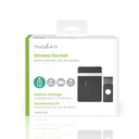 Nedis DOORB212BK Draadloze Deurbelset Batterij Gevoed 80 dB 300 m IP44 Zwart