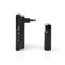 Nedis DOORB223CBK Draadloze Deurbelset Netvoeding 80 dB 300 IP44 Zwart