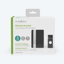 Nedis DOORB223CBK Draadloze Deurbelset Netvoeding 80 dB 300 IP44 Zwart