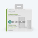 Nedis DOORB223CWT Draadloze Deurbelset Netvoeding 80 dB 300 IP44 Wit