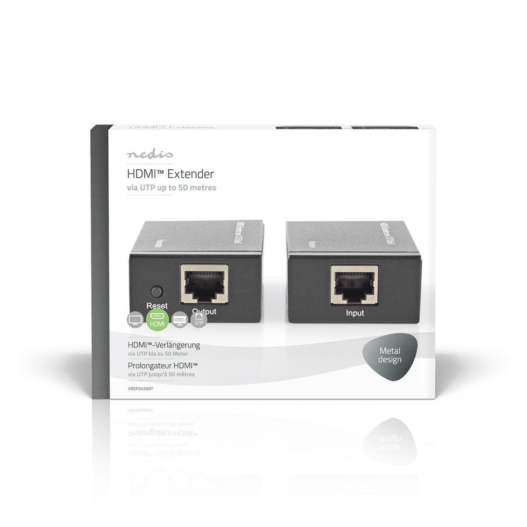 Nedis VREP3450AT HDMI-Extender CAT5/5e/6 1080p 50m Zwart
