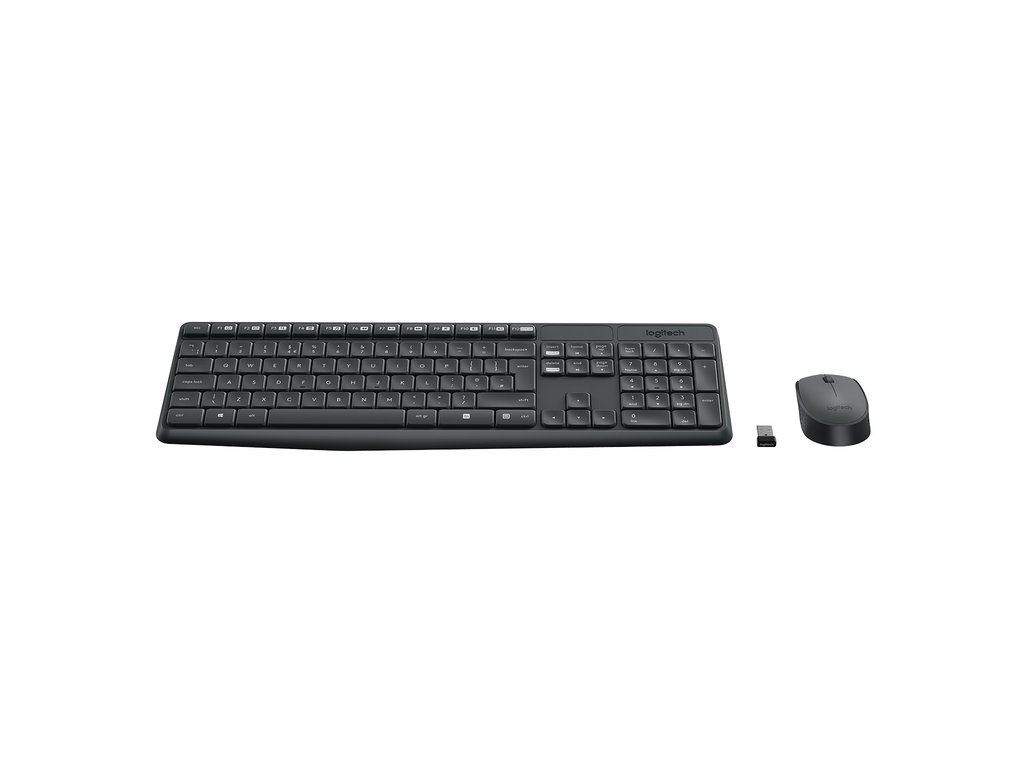 Logitech MK235 Draadloos Toetsenbord en Muis Combo Grijs