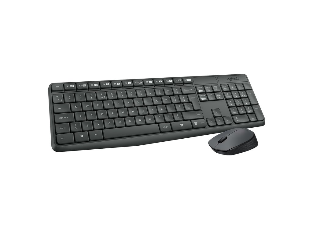 Logitech MK235 Draadloos Toetsenbord en Muis Combo Grijs